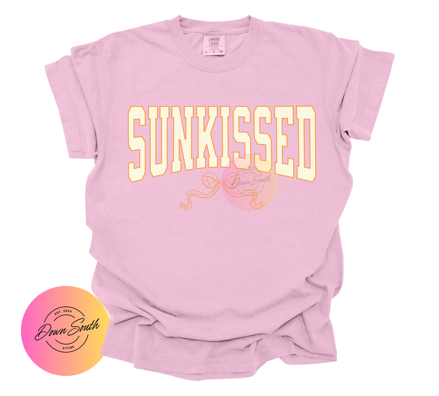 Sunkissed with bow women or kids tee