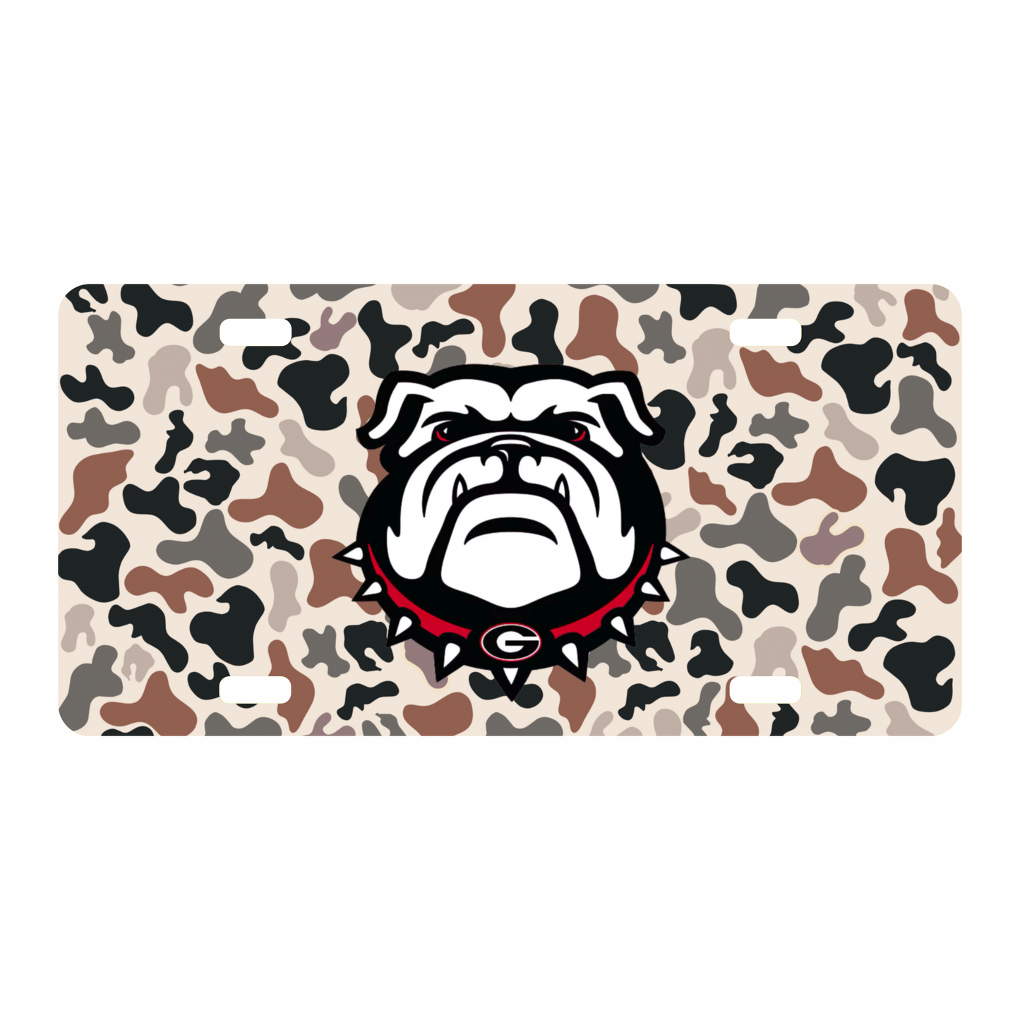 College football camo license plate