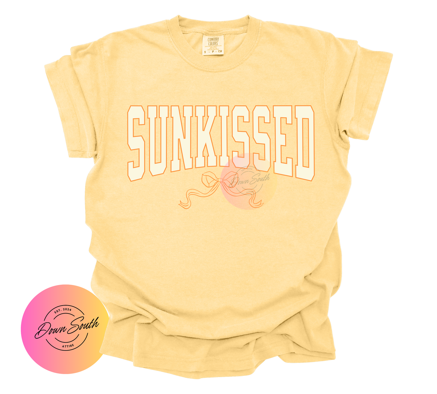 Sunkissed with bow women or kids tee