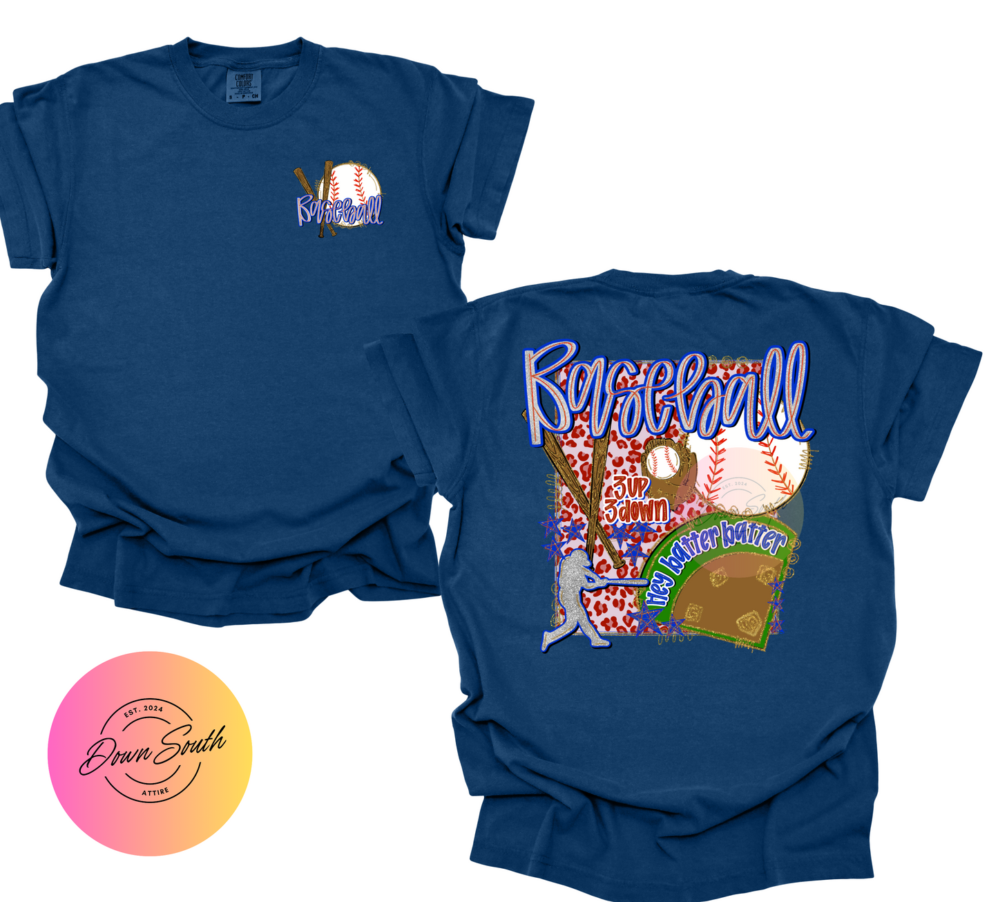 Preppy baseball women or kids tee