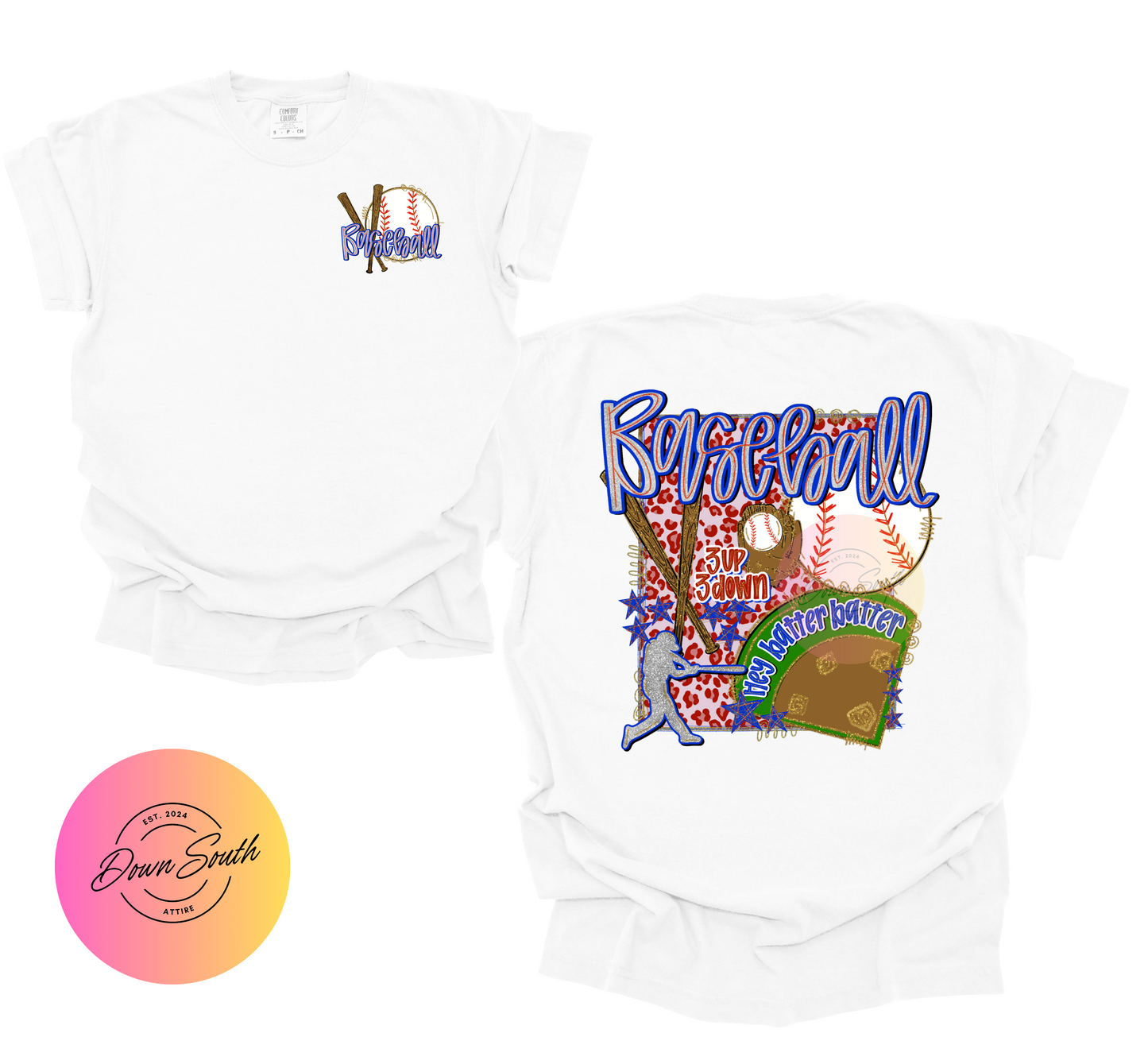 Preppy baseball women or kids tee