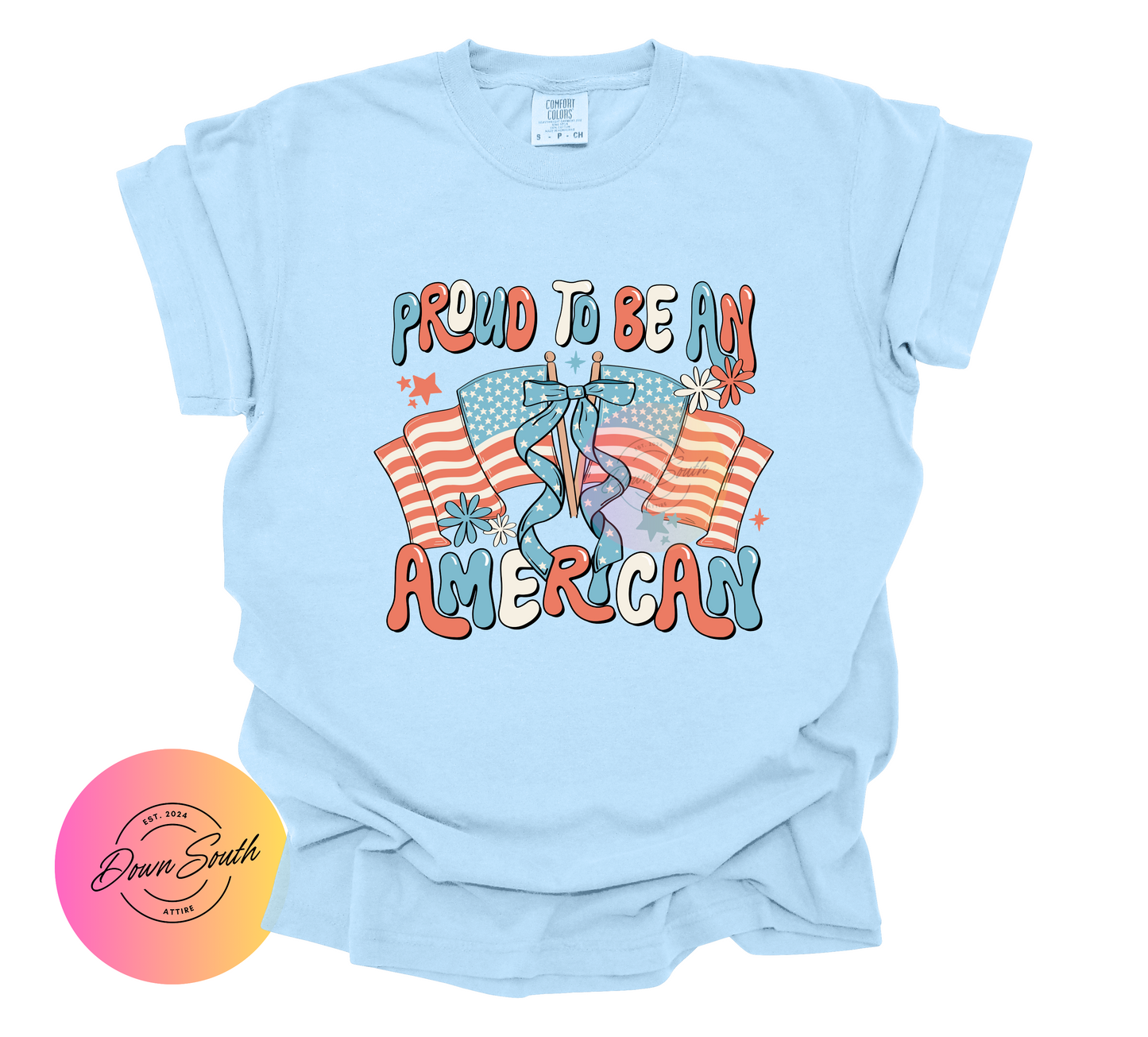 Proud American women or kids tee