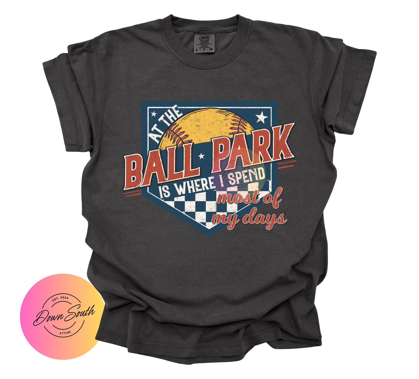 Ballpark most of my days softball or baseball women’s tee