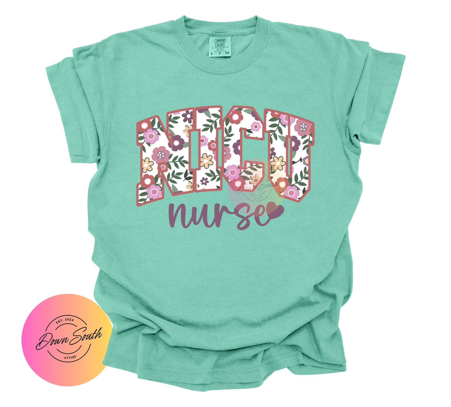 Floral nicu nurse women’s tee