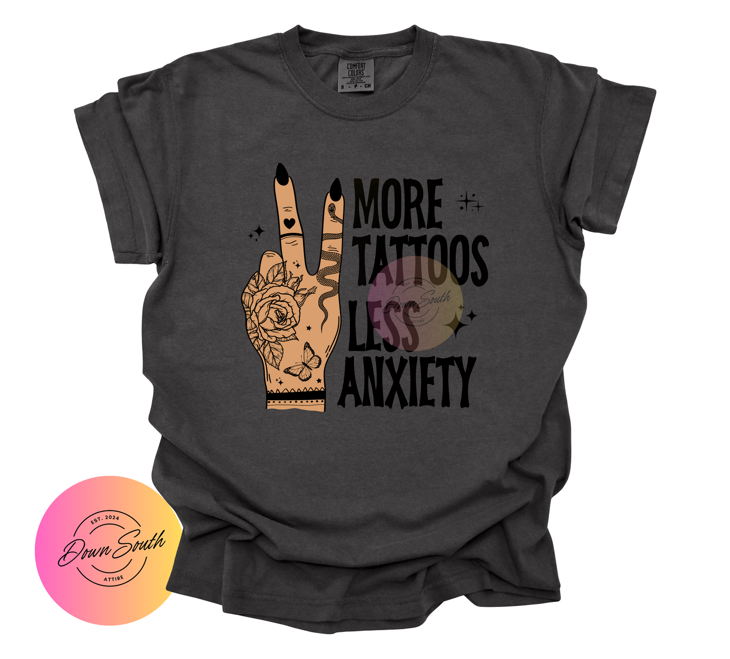 More tattoos less anxiety women’s tee
