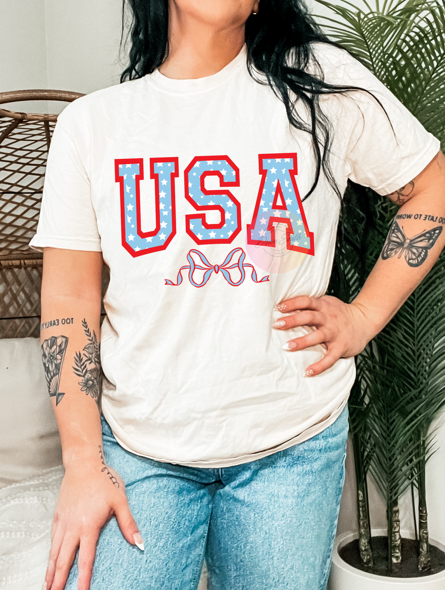 USA coquette women or kids tee