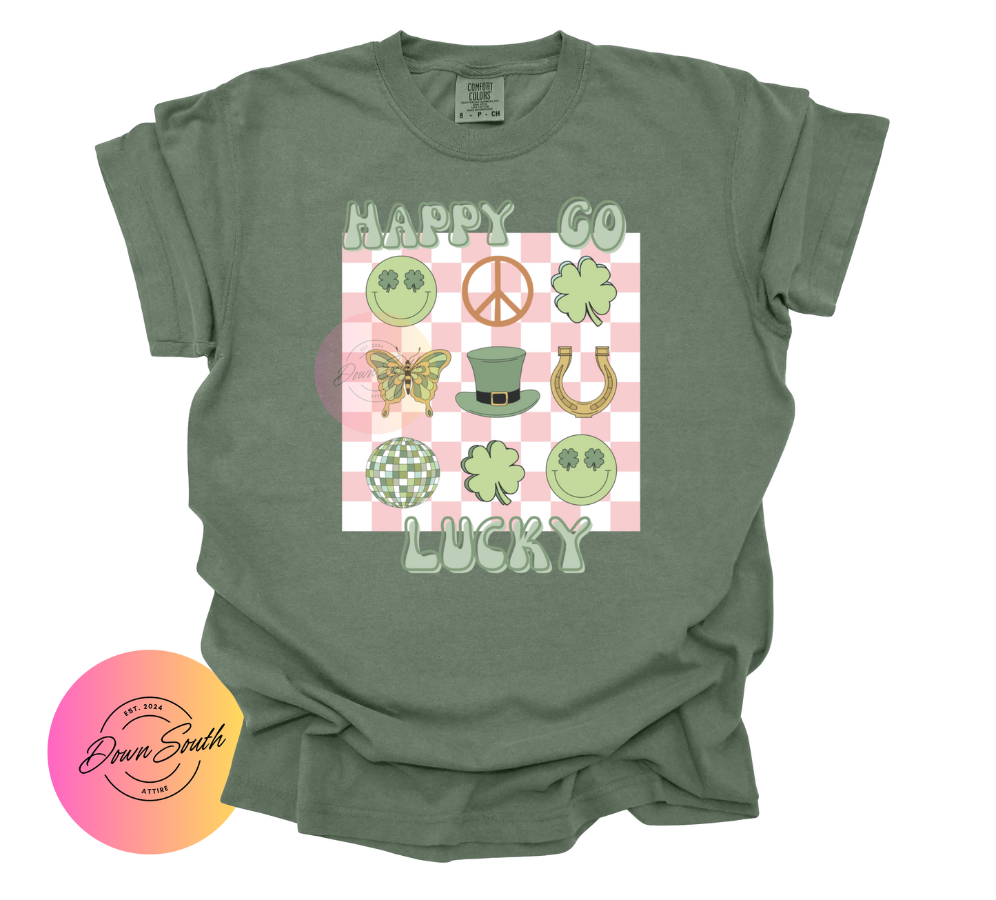 Happy go lucky women or kids tee