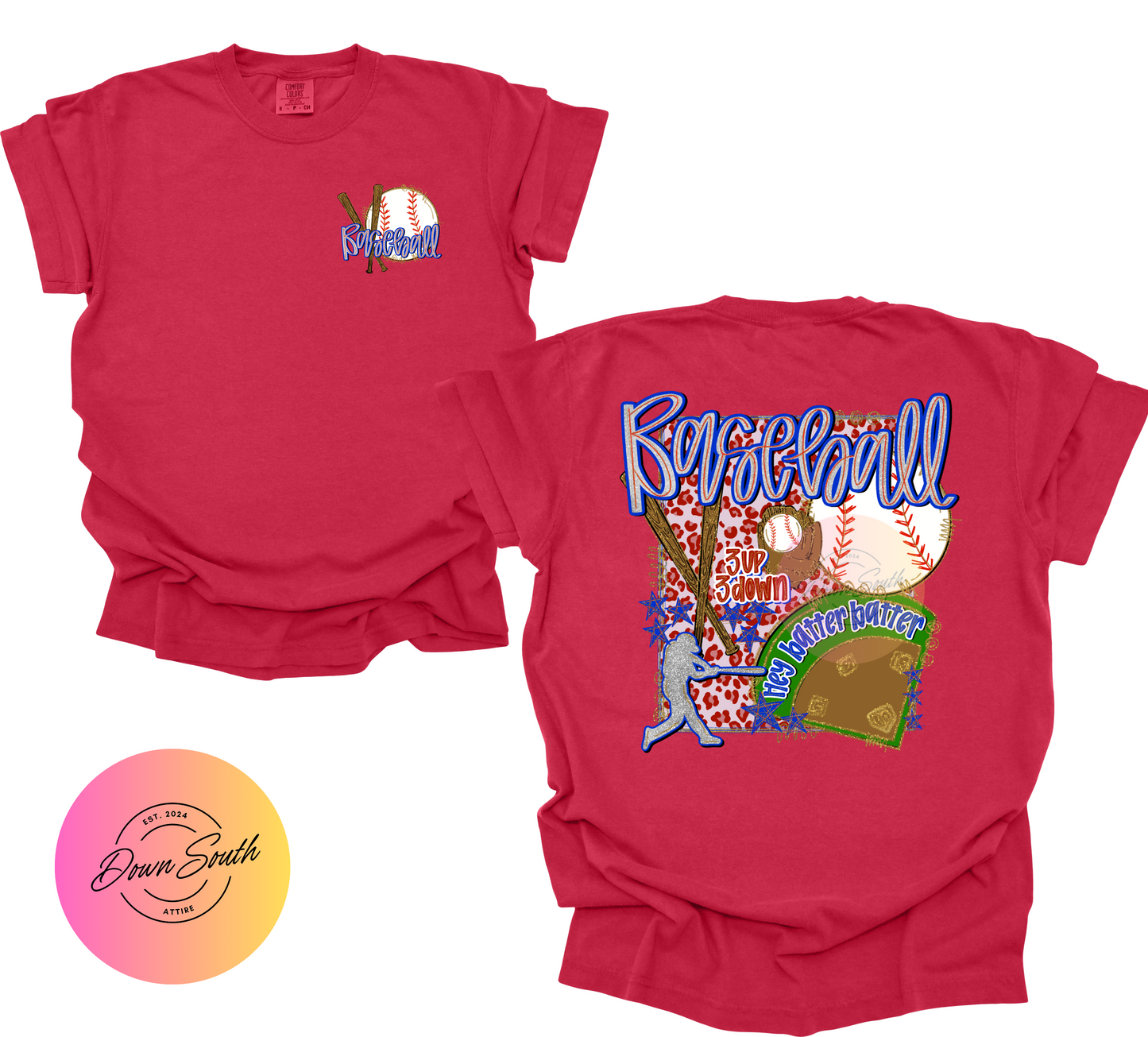 Preppy baseball women or kids tee
