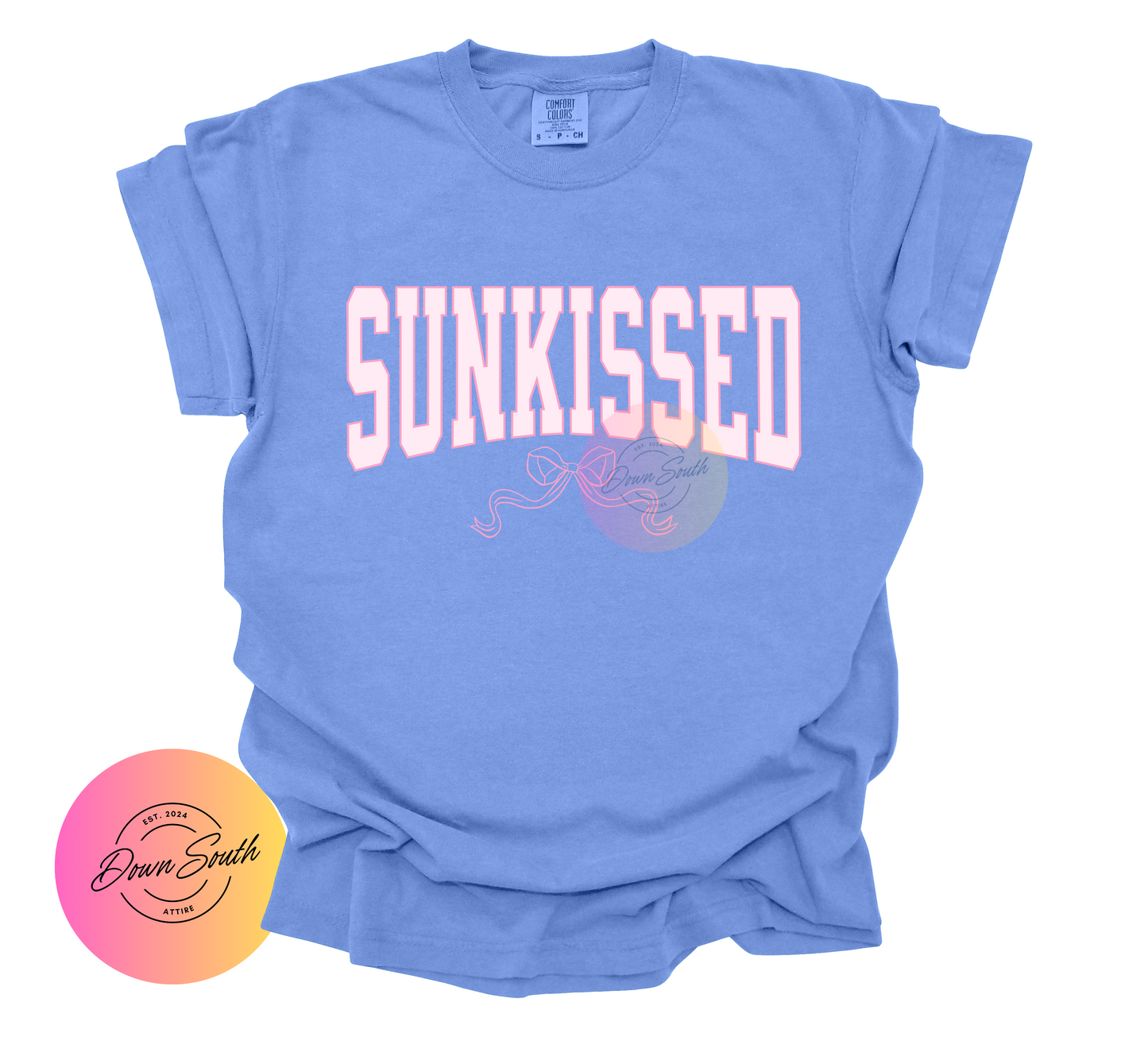 Sunkissed with bow women or kids tee