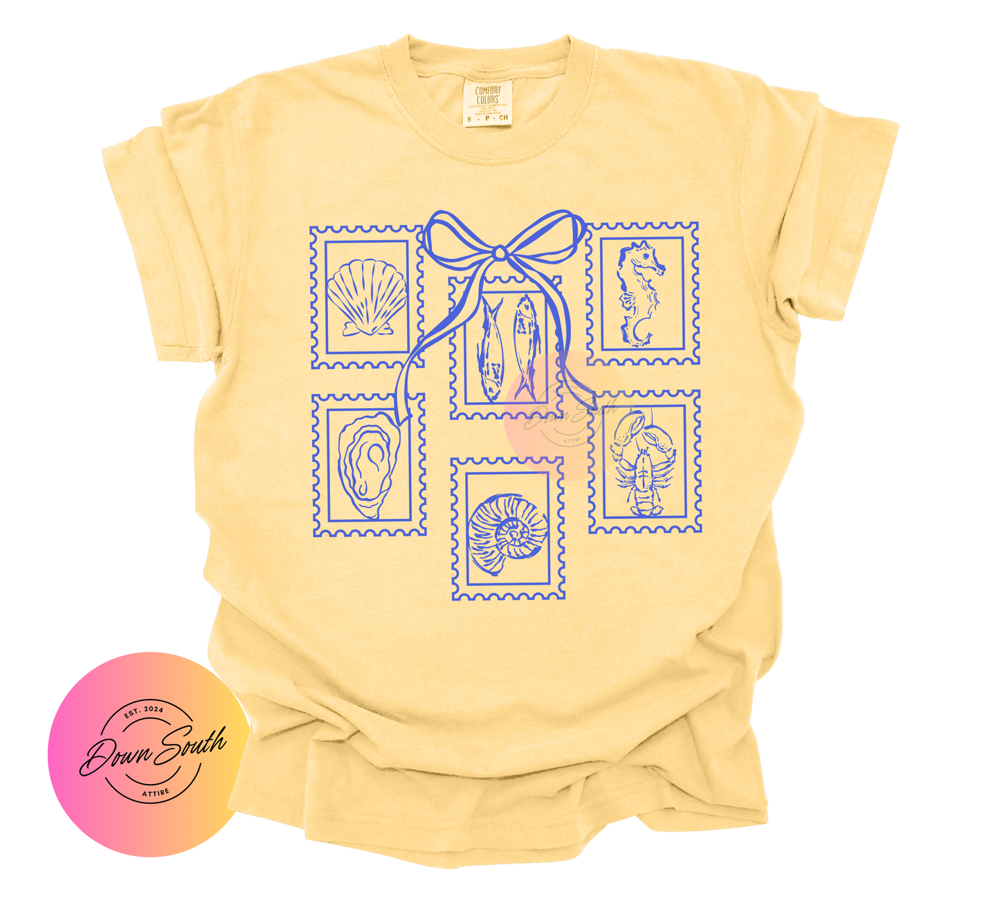 Beach stamp women’s tee