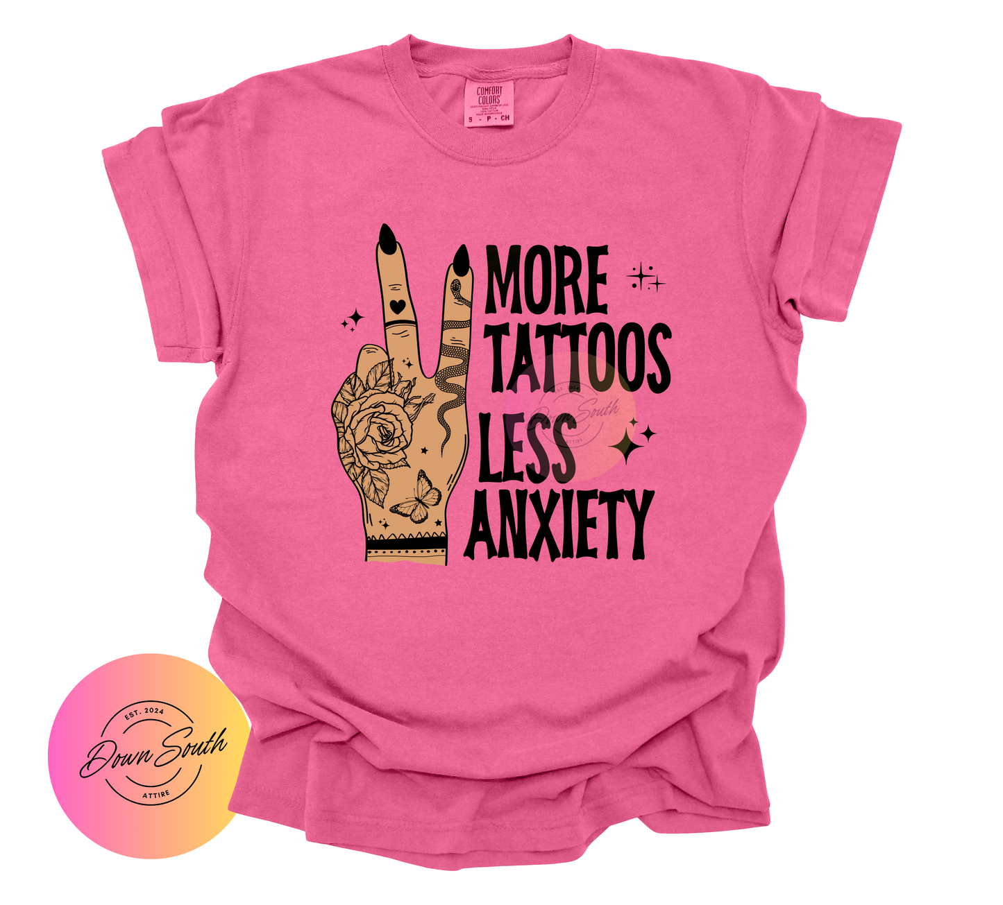 More tattoos less anxiety women’s tee