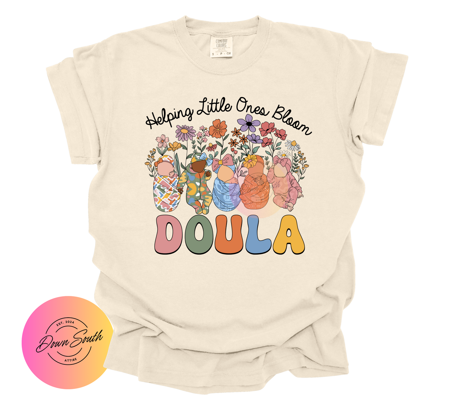 Helping little ones bloom women’s tee