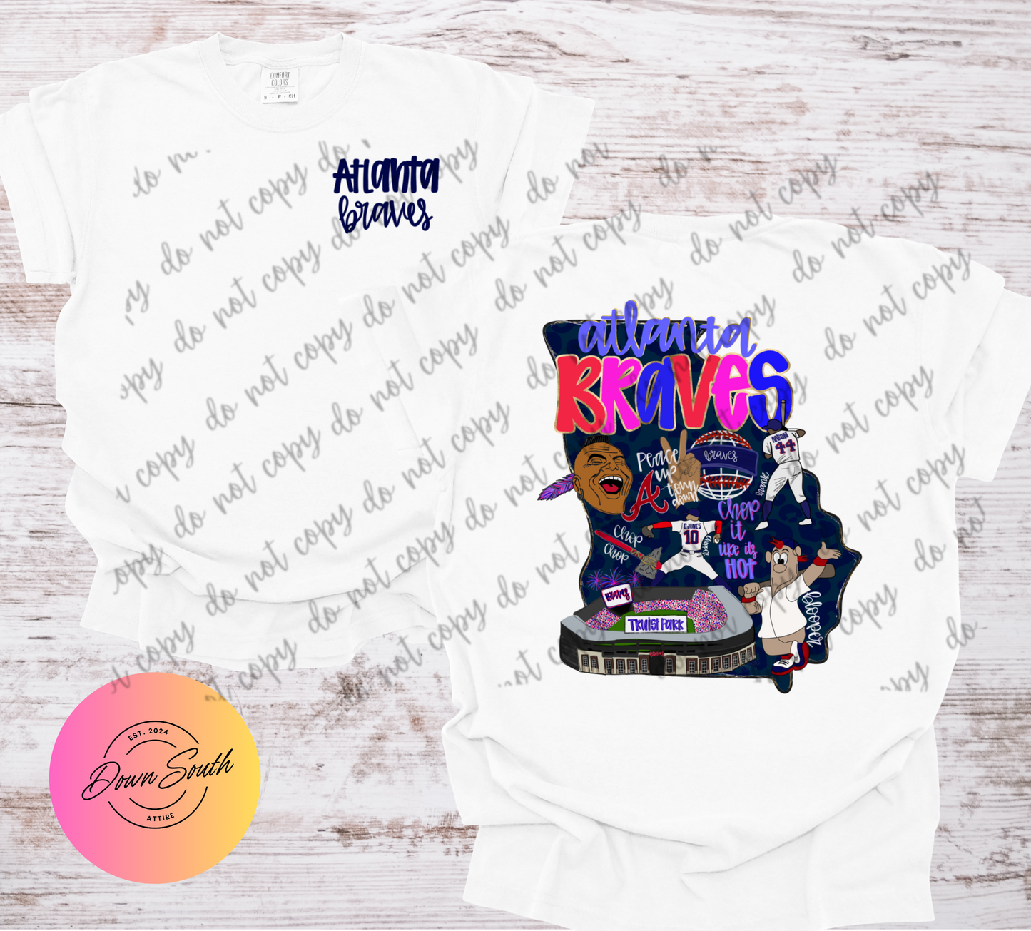 Women or kids Atlanta braves tee