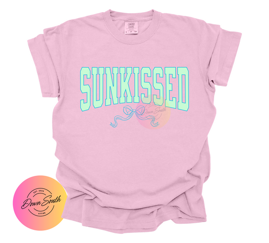 Sunkissed with bow women or kids tee