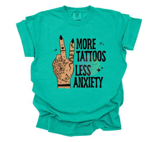 More tattoos less anxiety women’s tee