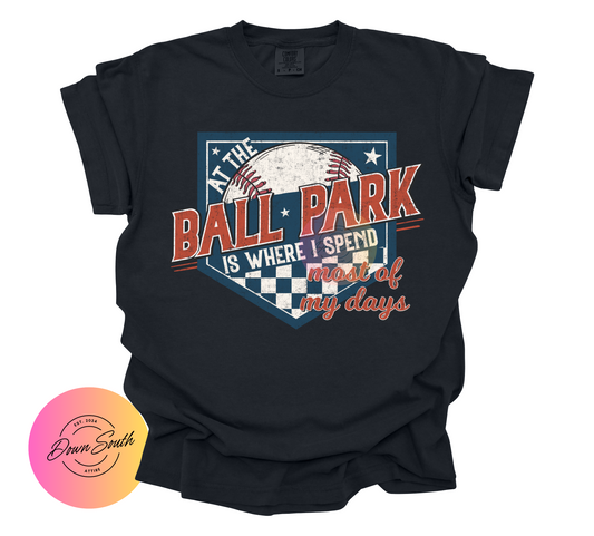 Ballpark most of my days softball or baseball women’s tee