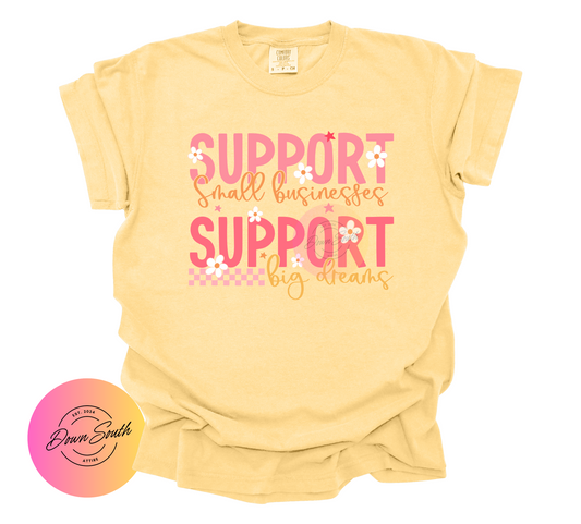 Support small businesses women’s tee