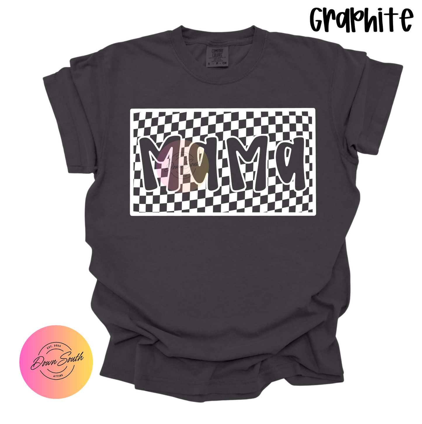 Mama checkered women’s tee