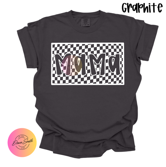 Mama checkered women’s tee