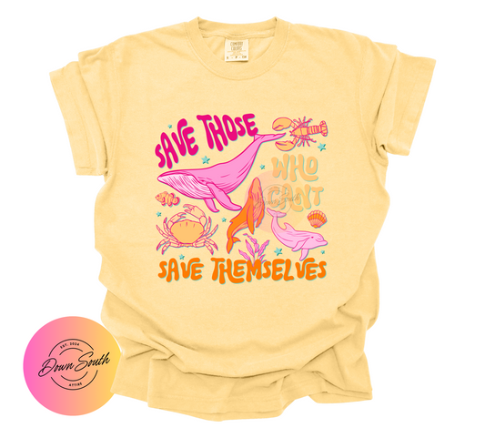 Save those ocean women or kids tee