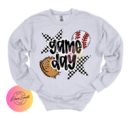 Baseball softball game day sweatshirt