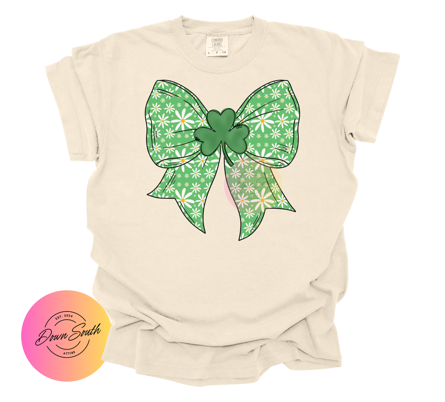 St. Pattys day bow tee women or kids