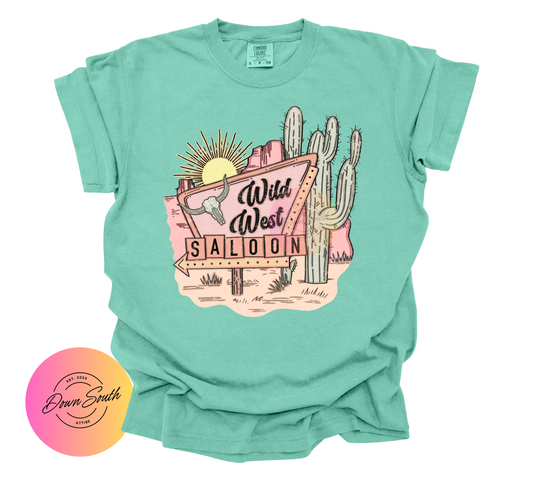 Wild West saloon women or kids tee