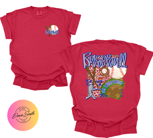 Preppy baseball women or kids tee