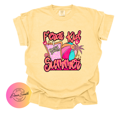 Girls feral kids summer tee